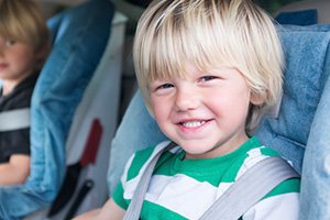 Boy in car